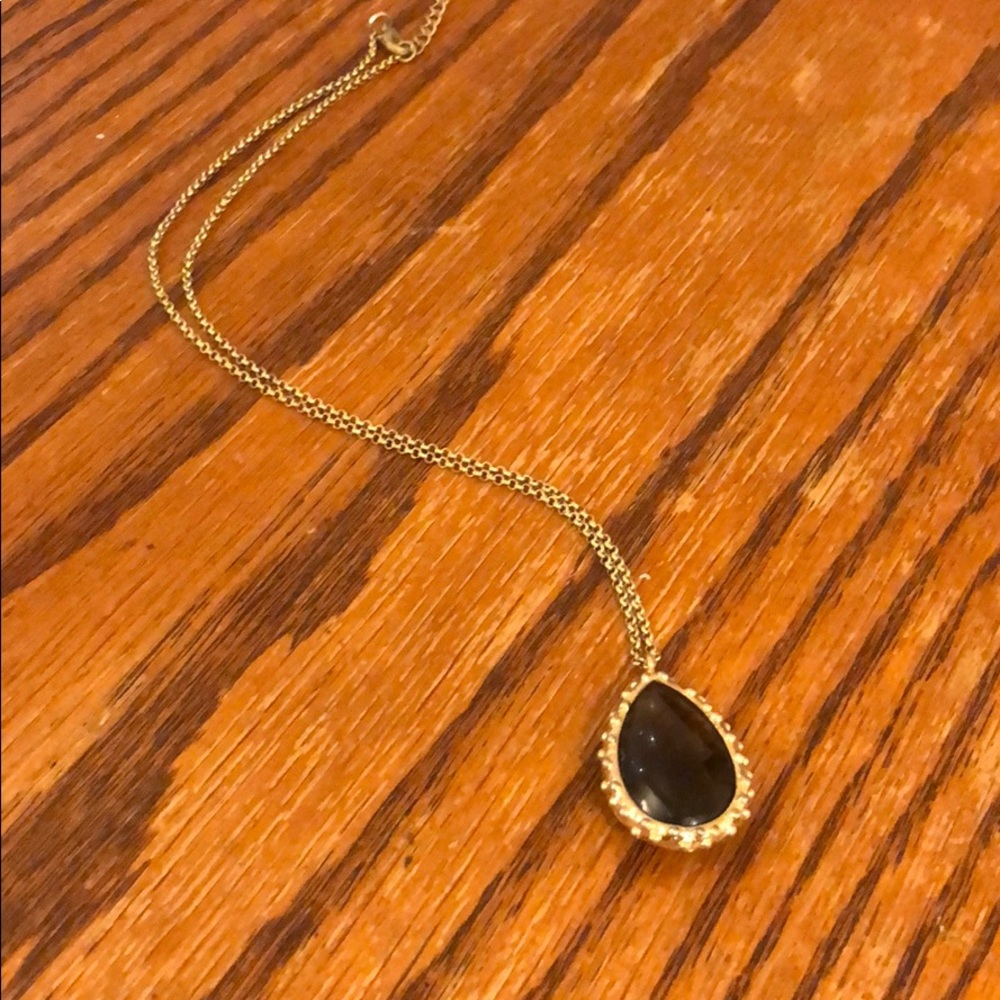 Unique Grey Pendant in Gold Setting